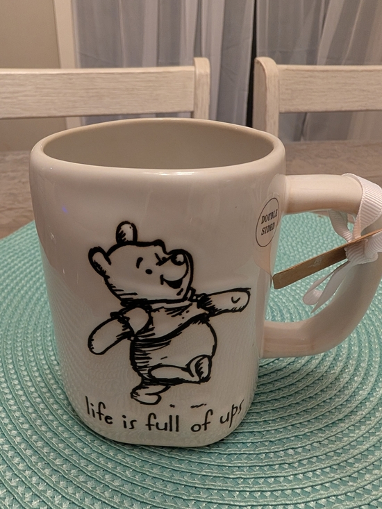 Disney Other - Disney Ivory Ceramic Winnie the Pooh Mug with Black Sketch